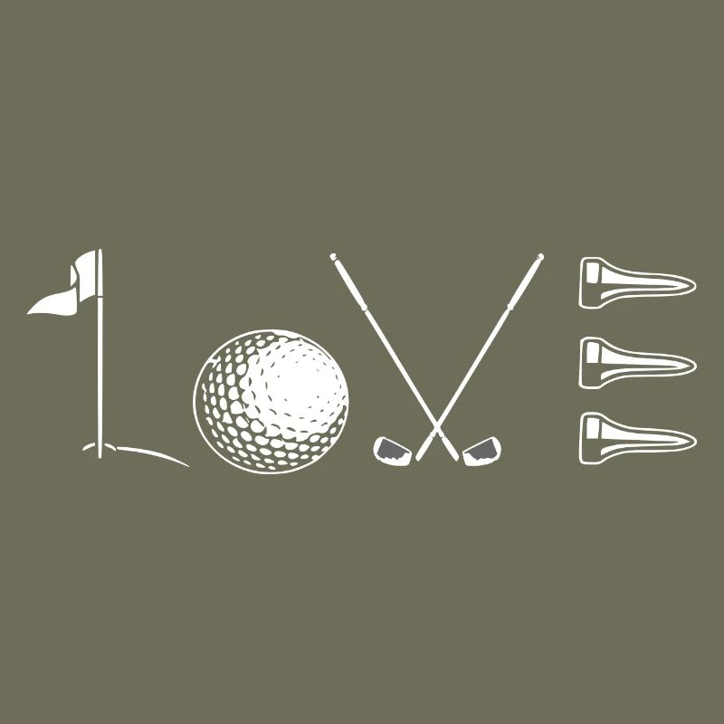 Golf - Love - Golfspieler Geschenkidee