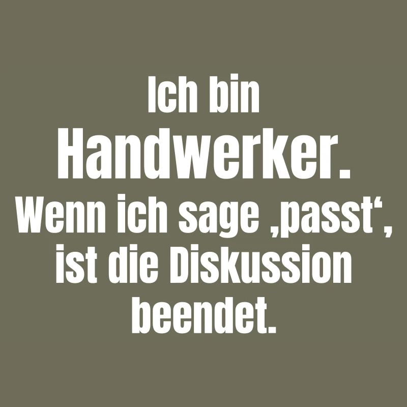 Ich bin Handwerker – Passt, Diskussion beendet