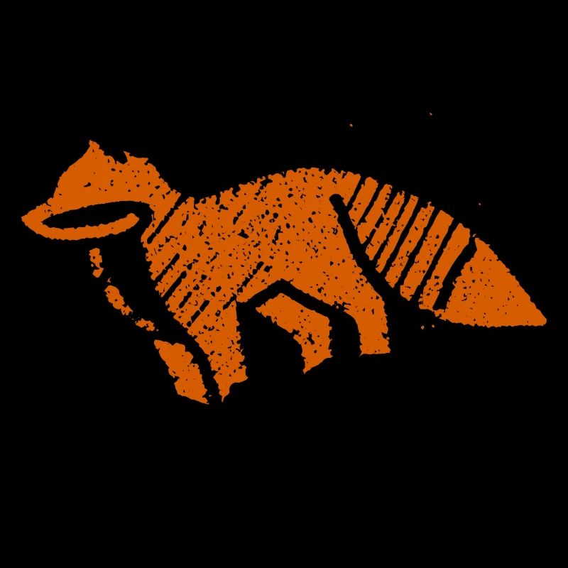Rustic fox in stamp look