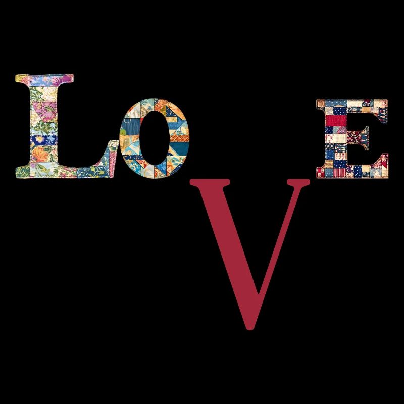 Liebe Patchwork-Typografie