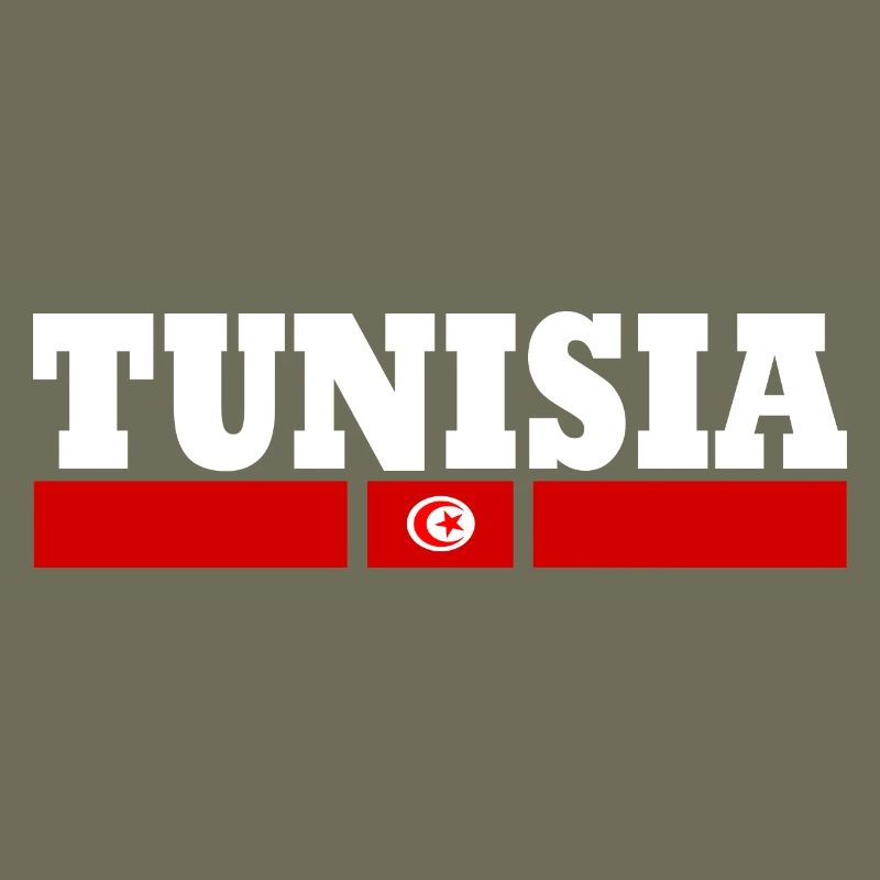 Drapeau design tunisien cool by Milaino