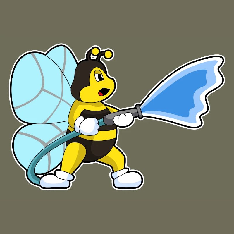 Bee Firefighter Fire Hose Fire Brigade
