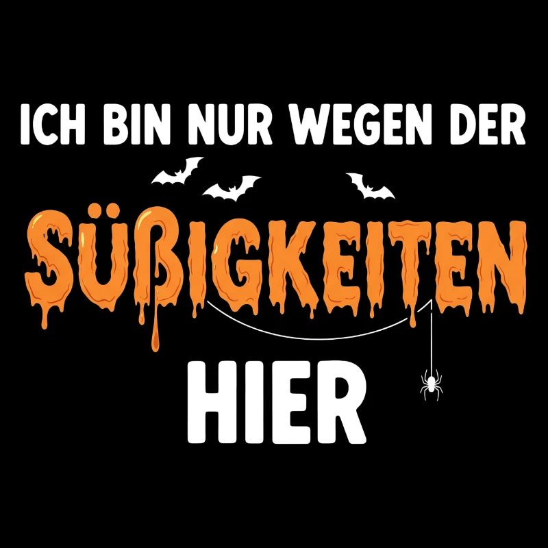 Halloween saying with bats and spider