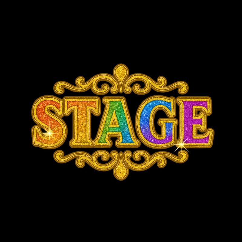 Lettrage coloré Théâtre-Scène