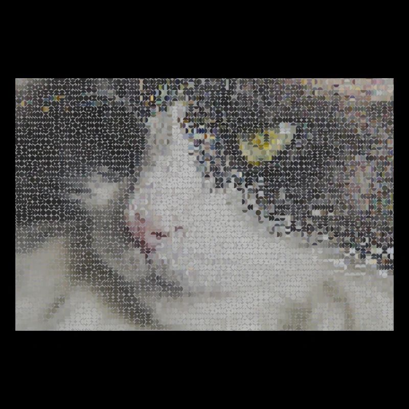 Mosaïque de portrait de chat