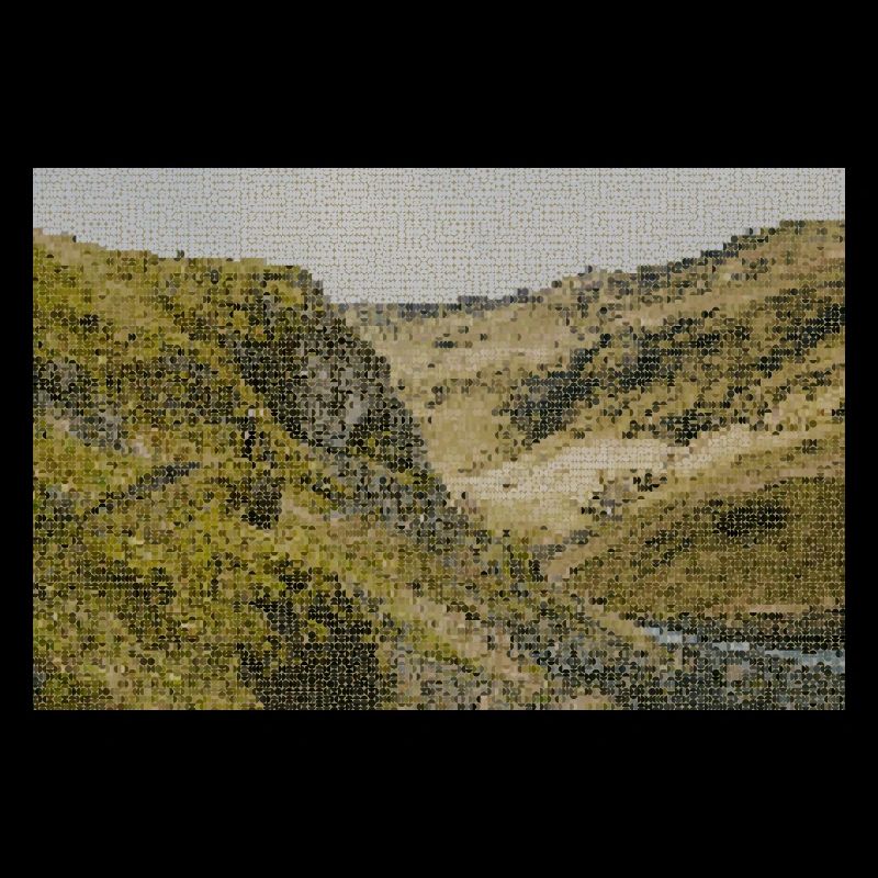 Desert River Valley Landscape