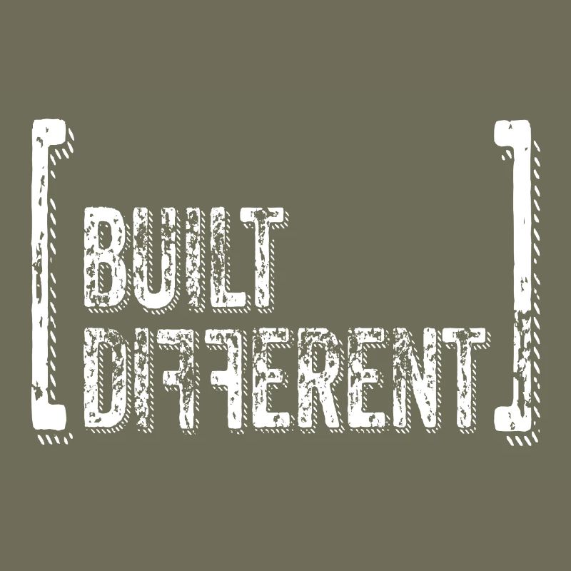 Built Different Distressed Quote