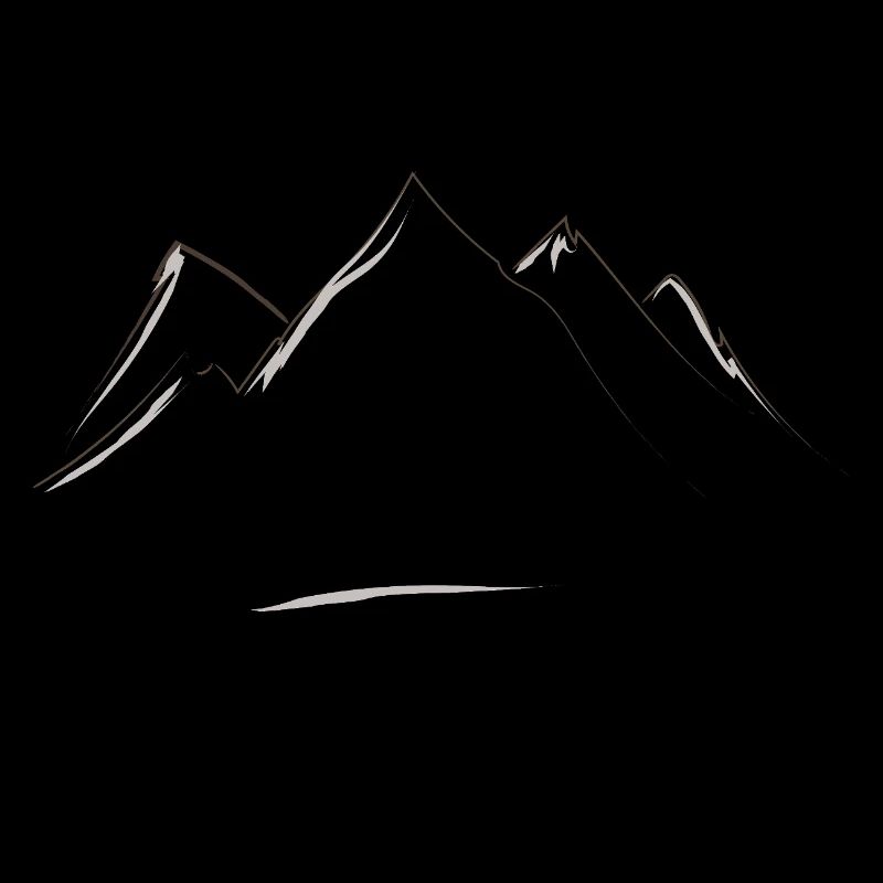 Silhouette of Linear Mountains