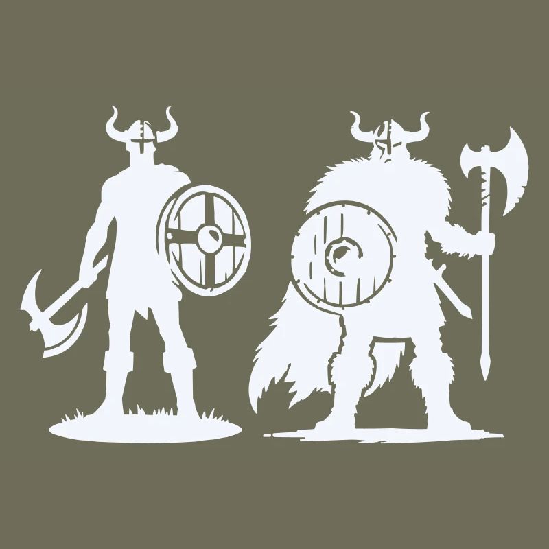 Duo viking : Bouclier et Hachette dans l’ombre