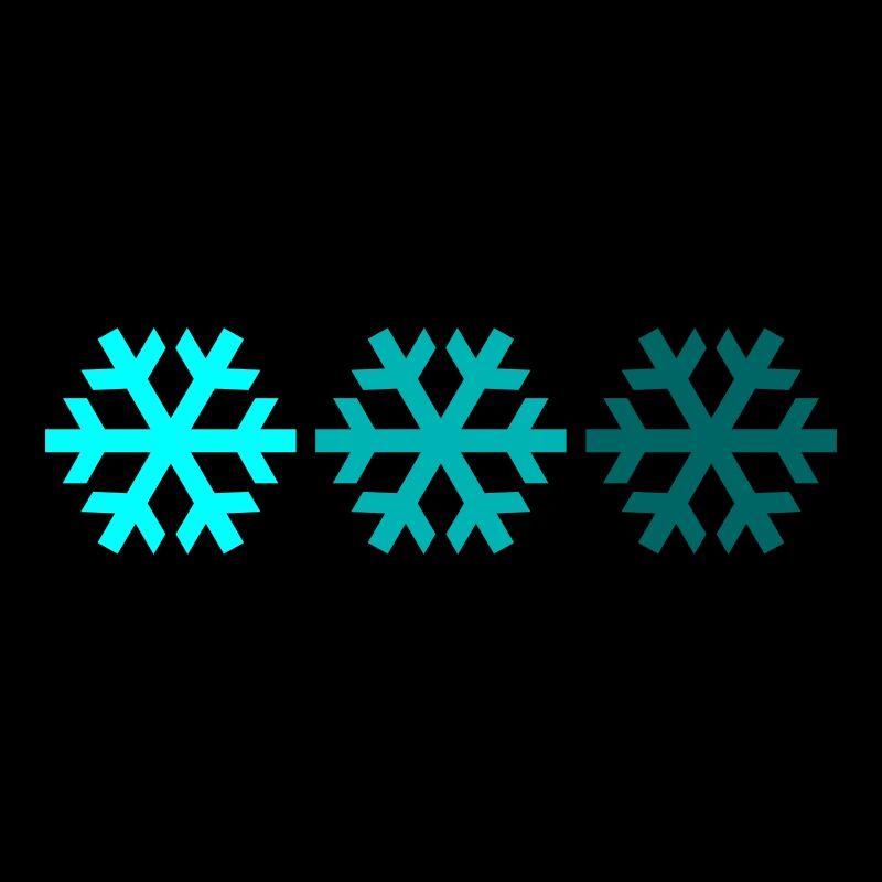 Trois flocons de neige