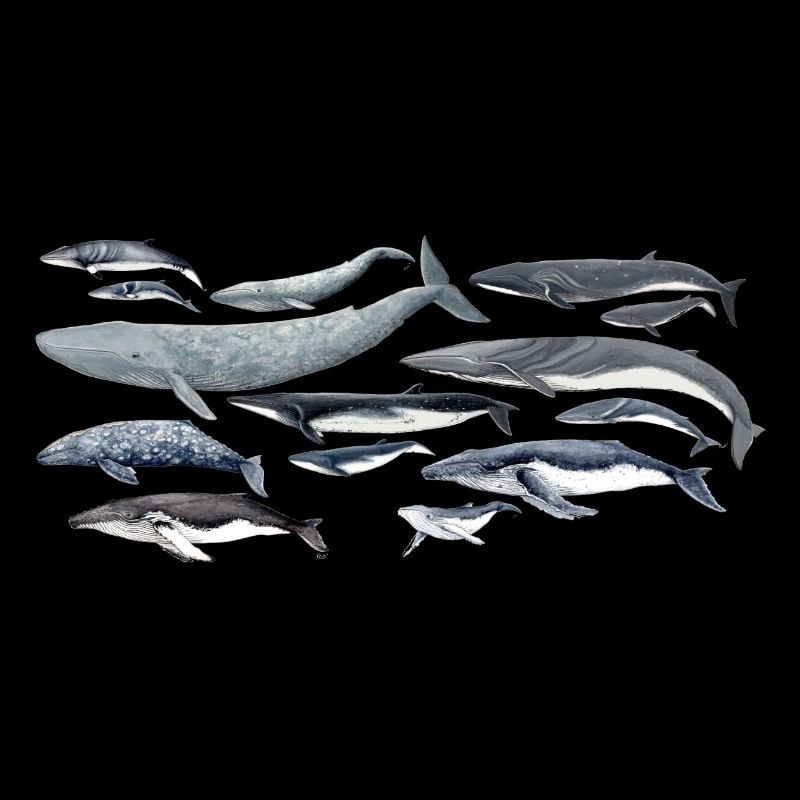 diversité baleines fond transparent