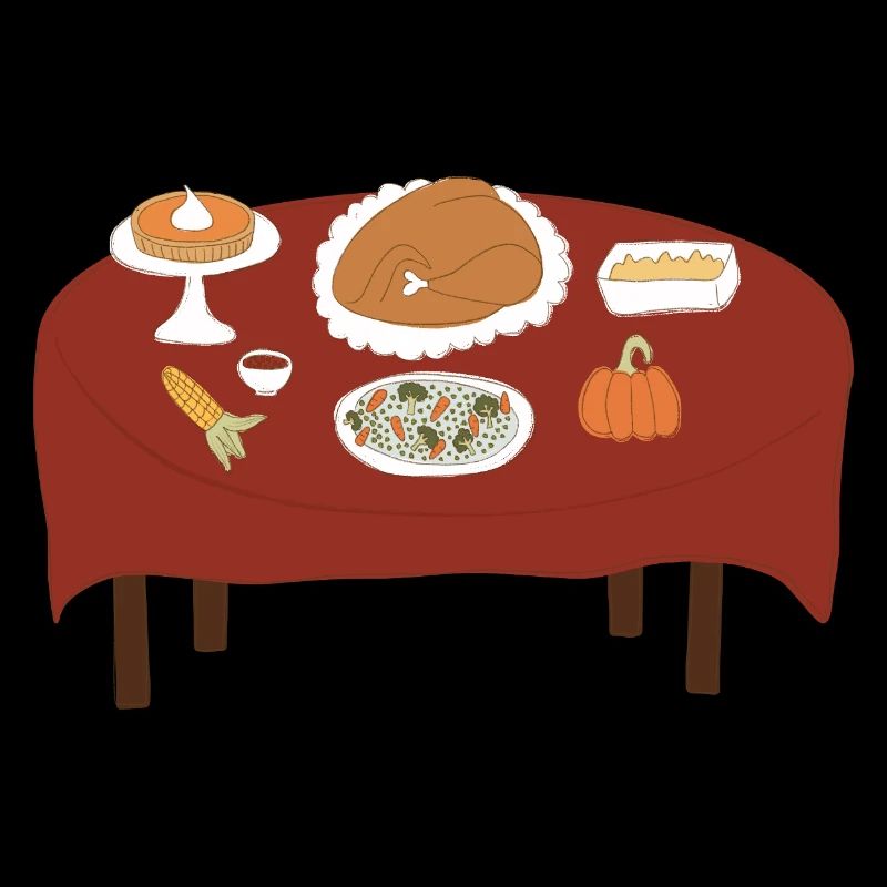 Thanksgiving Feast Illustration