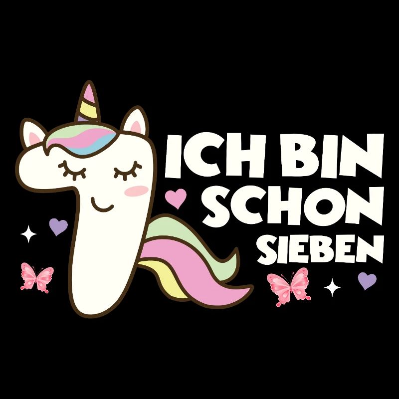 Einhorn 7 Geburtstag Mädchen Ich Bin Schon 7 Jahre