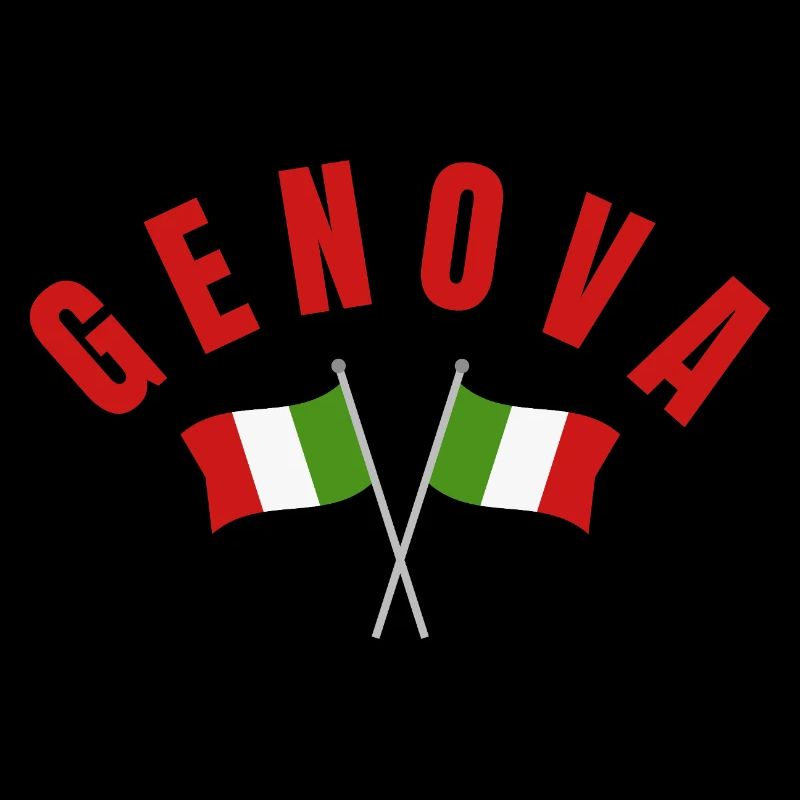 Drapeaux italiens de Gênes