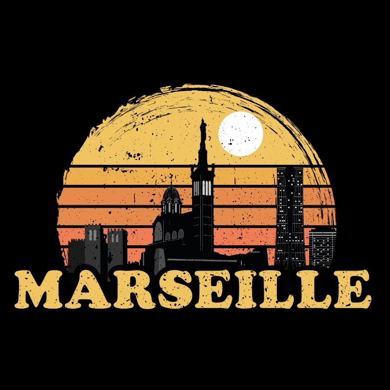 Marseille Couché de soleil Cadeau Vintage