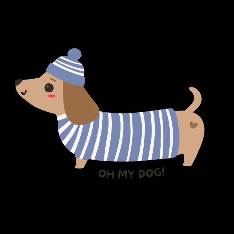 Oh mon chien ! - Rayures bleues