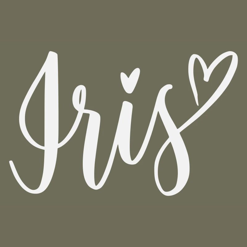 Iris Heart Lettering