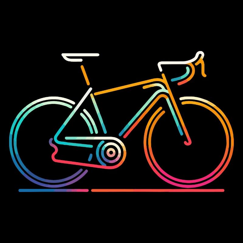 Dessin au trait de cyclisme vibrant
