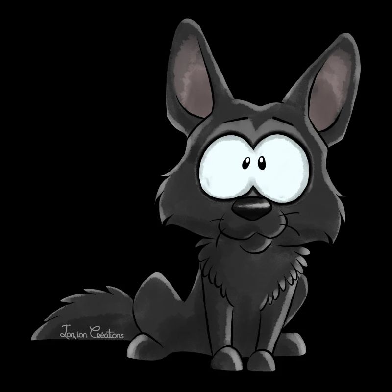 Ich bin Deutscher Schäferhund schwarz