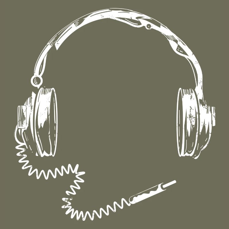 Casque rétro avec câble