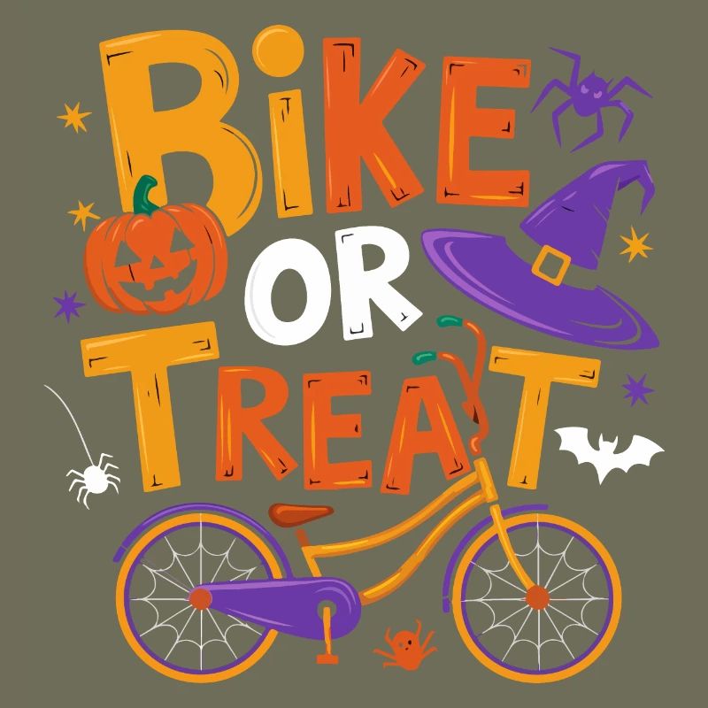 Halloween-Fahrrad oder Leckerli-Illustration