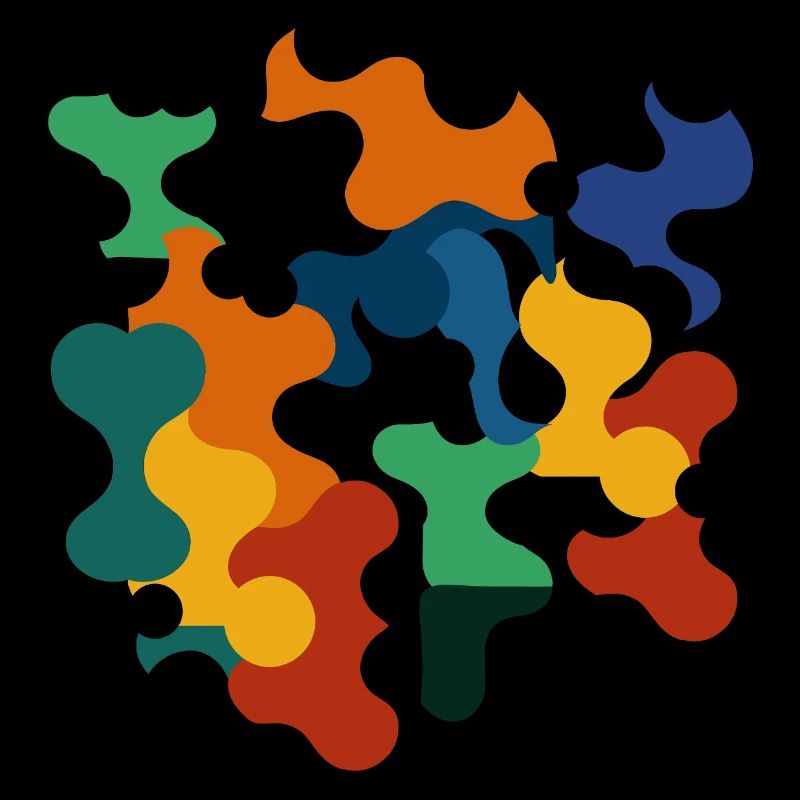 Formes abstraites colorées dans le design moderne