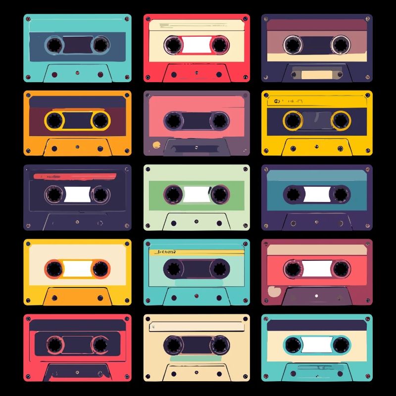 Cassettes Pop Art Pattern