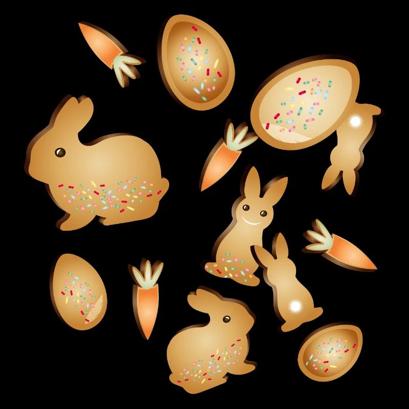 Motifs de biscuits de Pâques avec Bunny & Egg