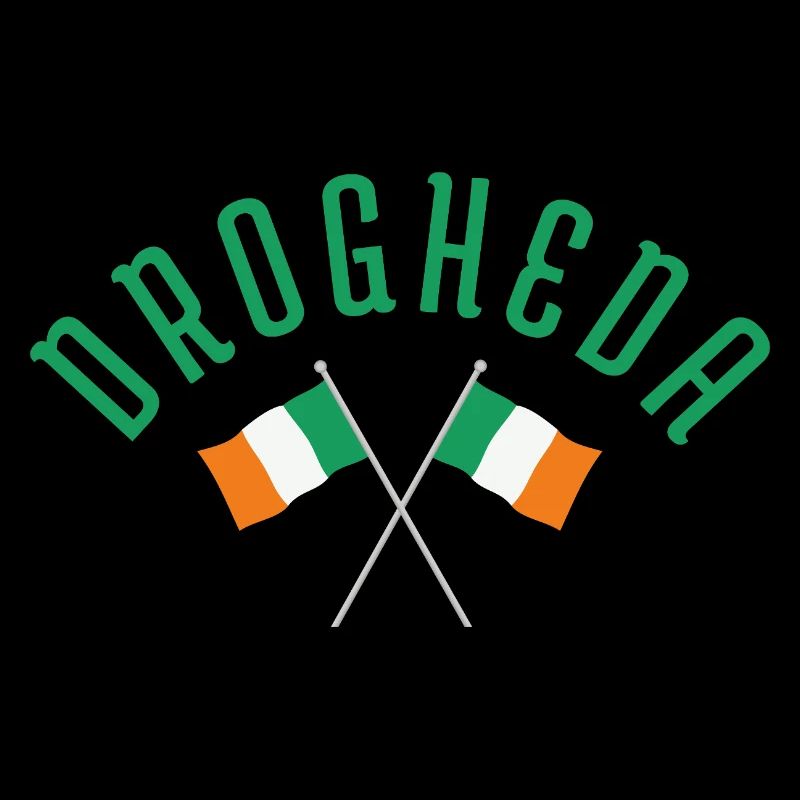 Drogheda Crossed Irish Flags Emblem