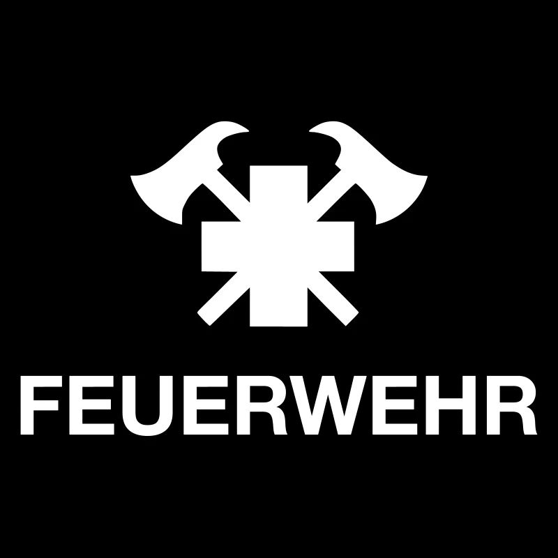 Feuerwehr Emblem mit Äxten
