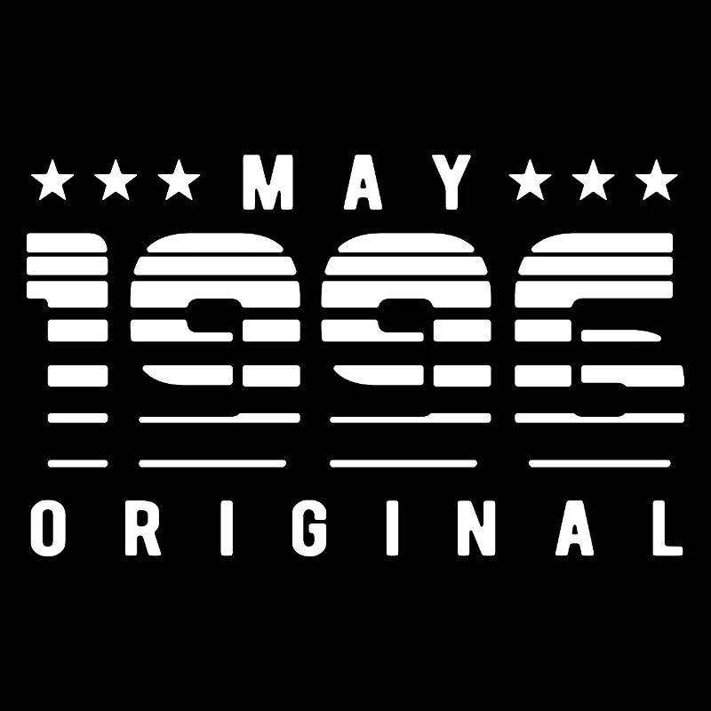 Mai 1996 Anniversaire vintage rayé original