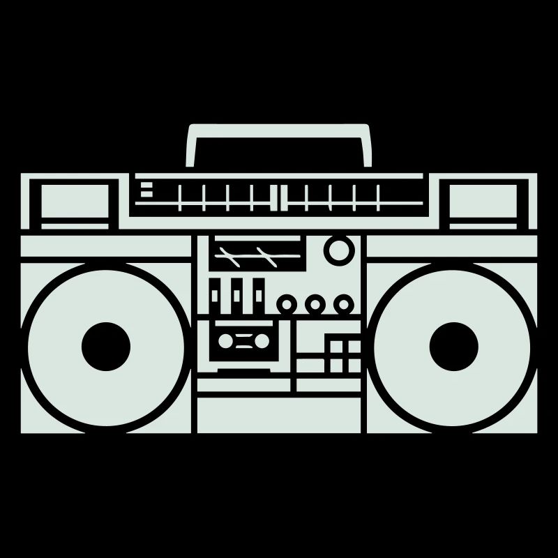 Ghetto Blaster Boombox Silhouette