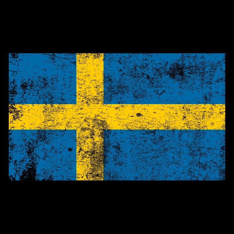 Drapeau de la Suède Drapeau Grunge Retro Vintage