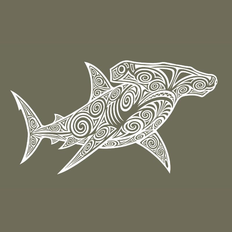 Conception de plongée maorie de requin-marteau