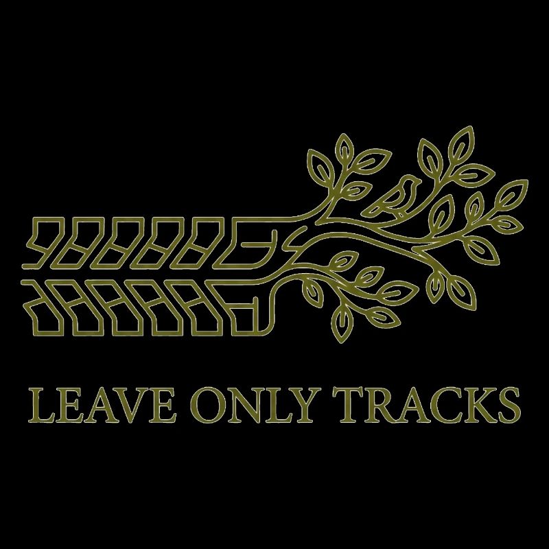 Art de la bande de rodée de pneu arbre Leave Only Tracks