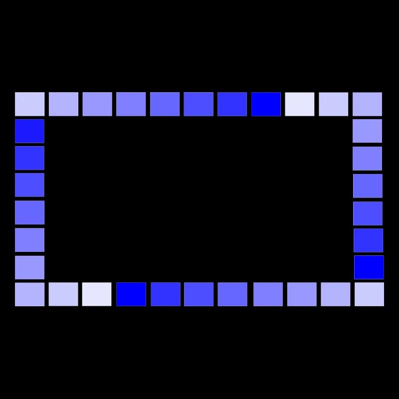 Game - Retro Frame Blue Squares Tiered