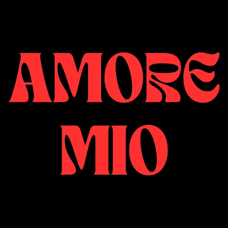 Amore Mio – Bold Red Typography Design