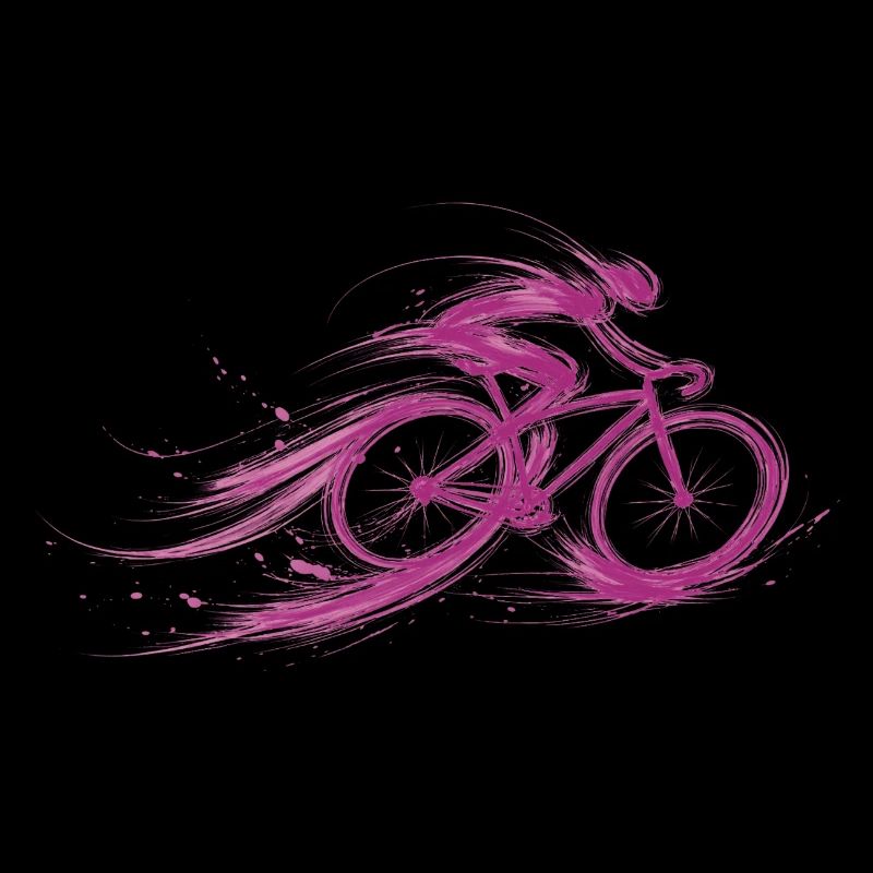 Cycliste Vélo rouge rapide