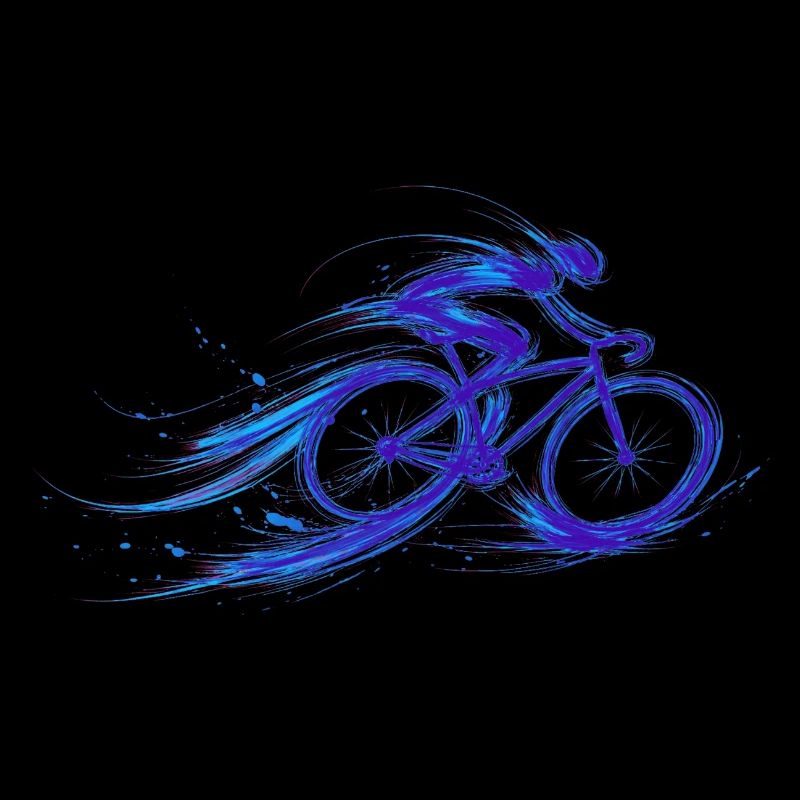 Cycliste Vélo Rapide Bleu