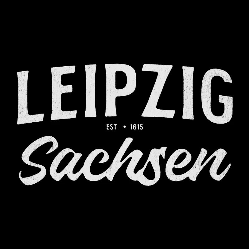 Leipzig Sachsen Est 1915 Retro Logo