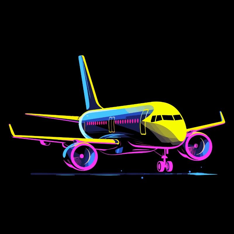 Airplane Cartoon Style