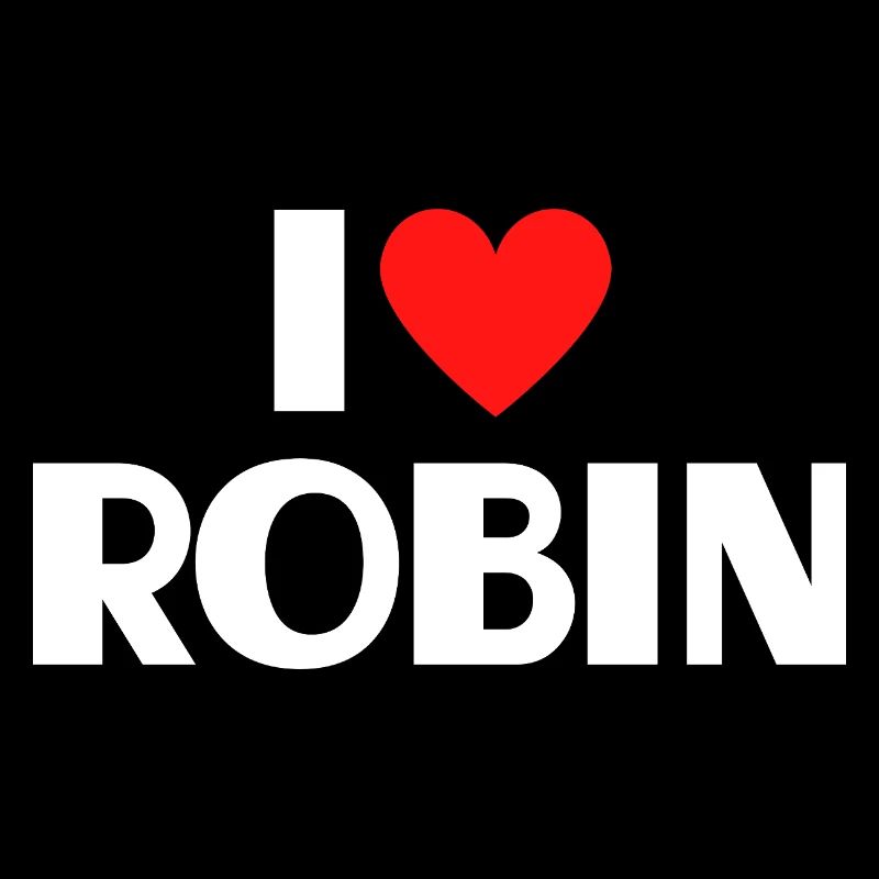 J’adore Robin Red Heart Déclaration rétro