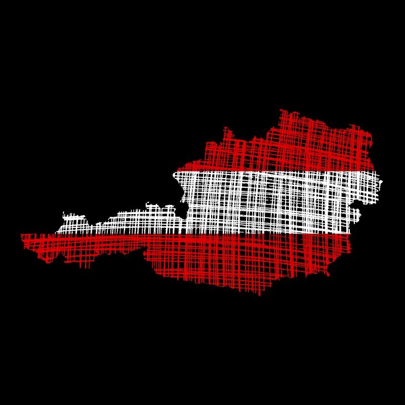 Austria Map Flag Art Austria Doodle