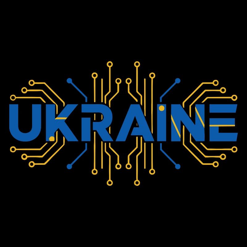 Ukraine Circuit Flag Design