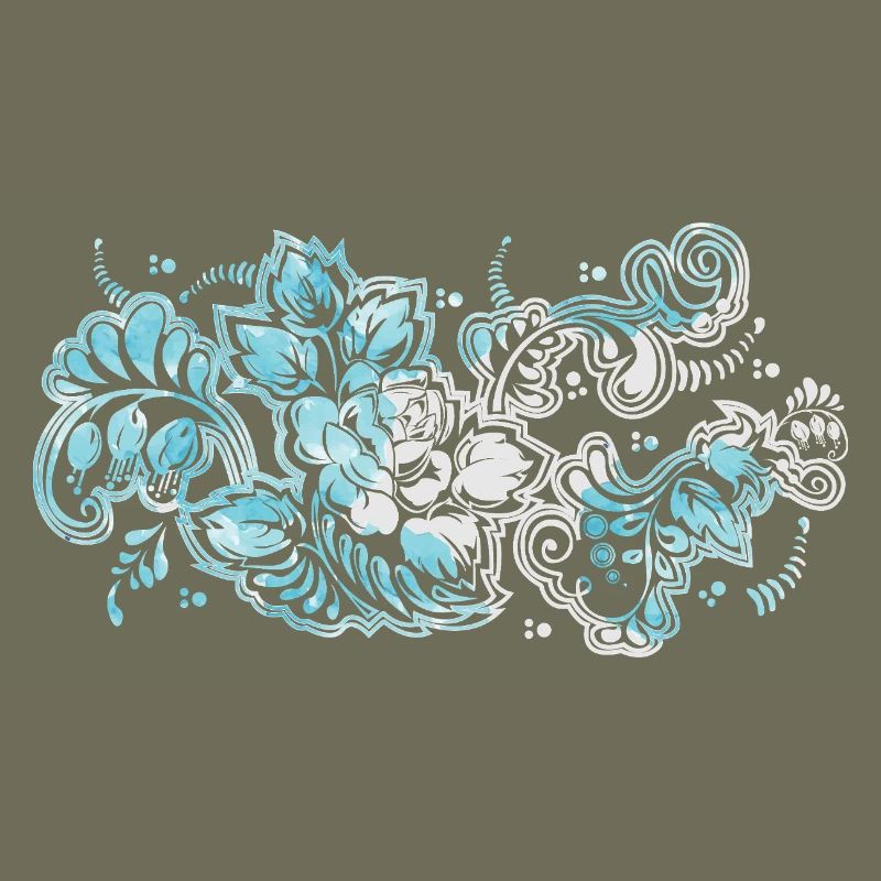 Blauer Blumen-Muster