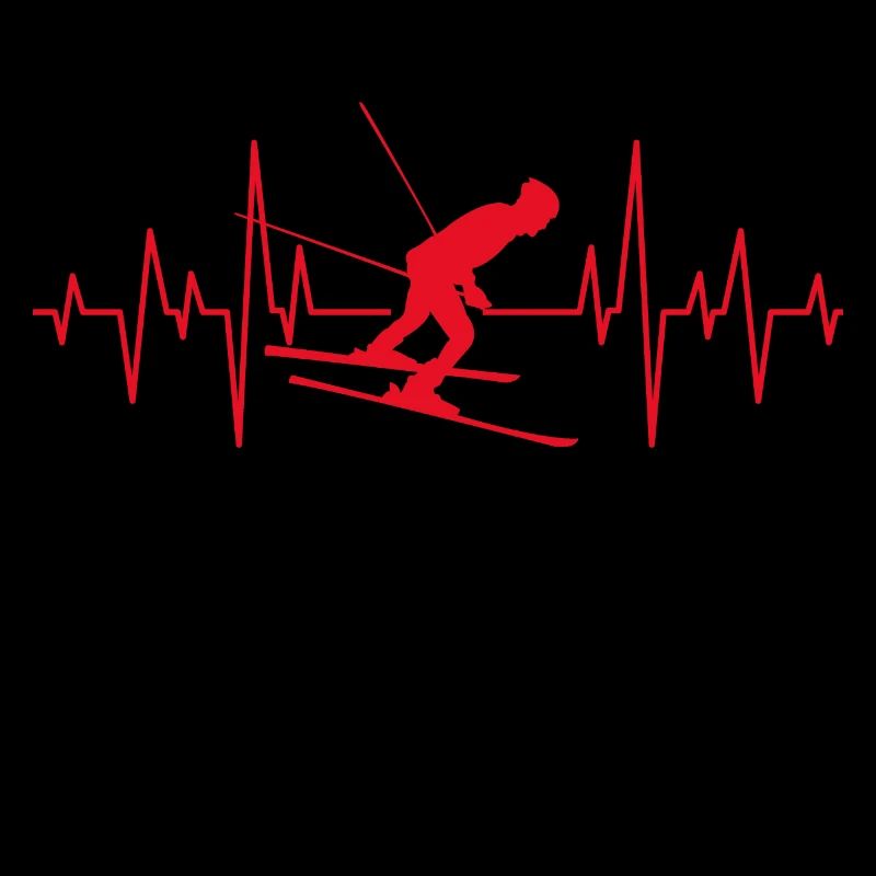 Ich liebe Langlauf Ski fahren Geschenk Herzschlag