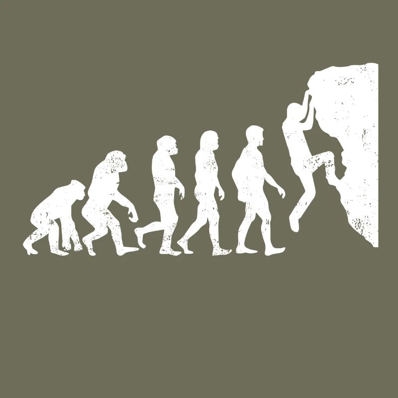 Klettern evolution bouldern geschenk bergsteigen