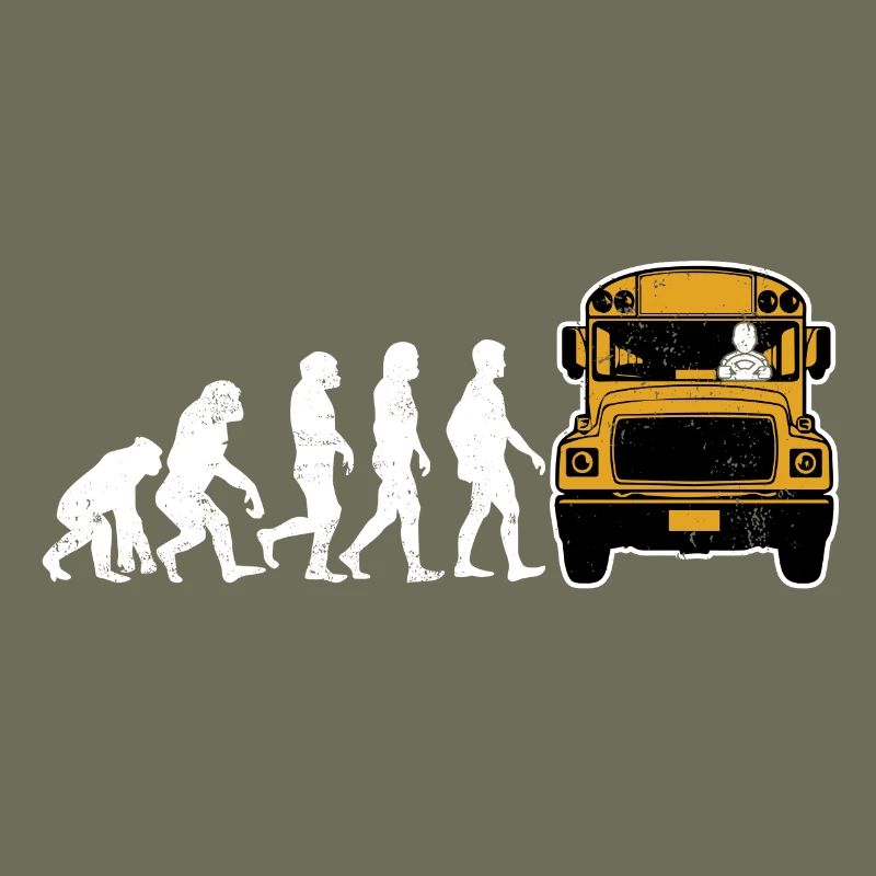 Busfahrer evolution bus fahren geschenk schule