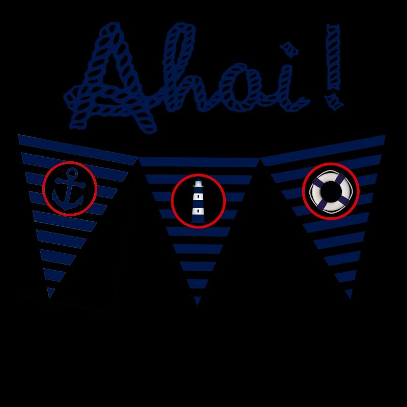 Ahoi, mer, maritime, drapeau