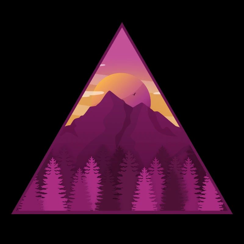 Montagne avant le coucher du soleil et de la forêt